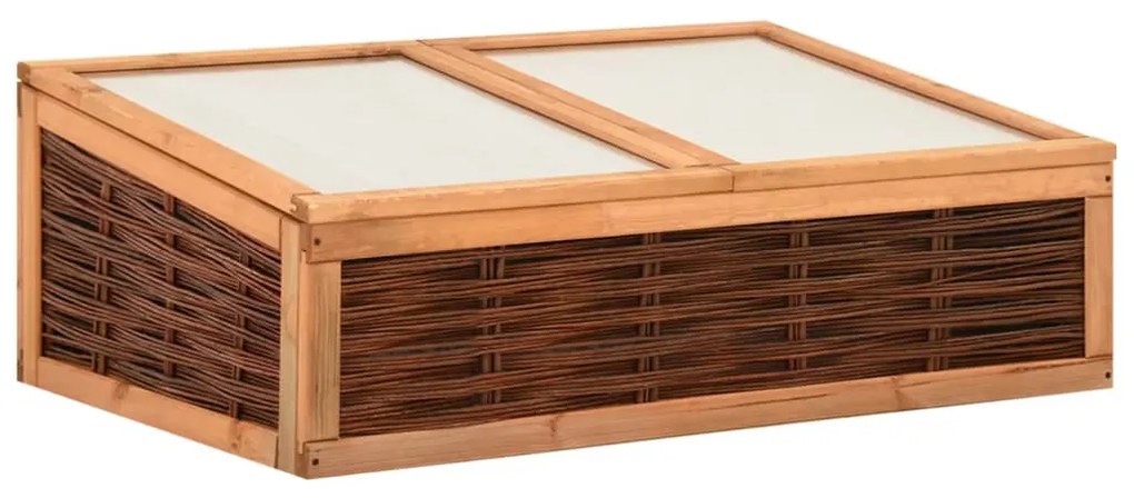 vidaXL Estufa 120x80x45 cm madeira de pinho maciça e salgueiro