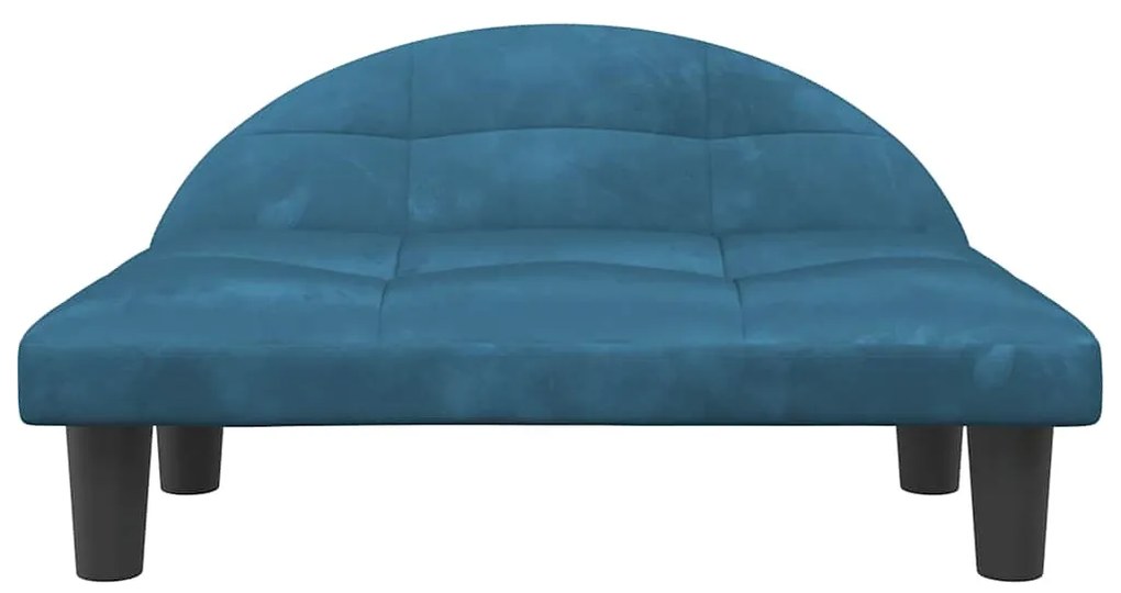 Cama para cães 70x52x30 cm veludo azul