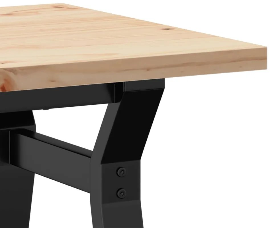 Mesa de centro estrutura em Y 80x50x40,5 cm pinho/aço