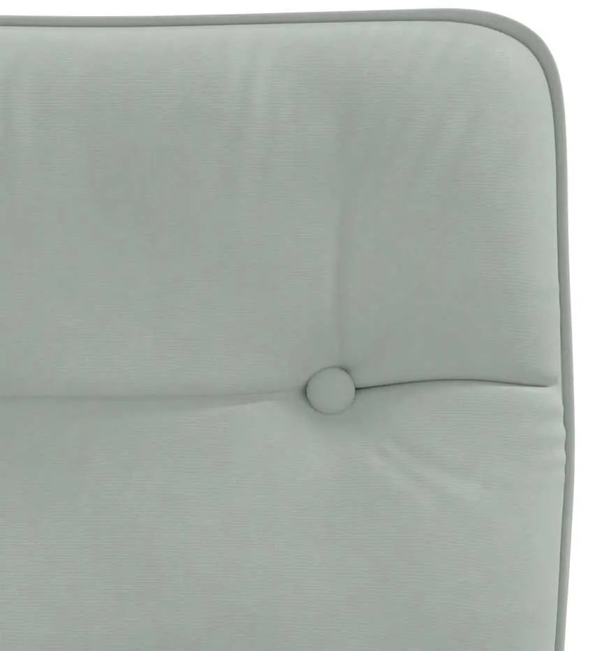 Cadeiras de jantar 4 pcs veludo cinzento-claro