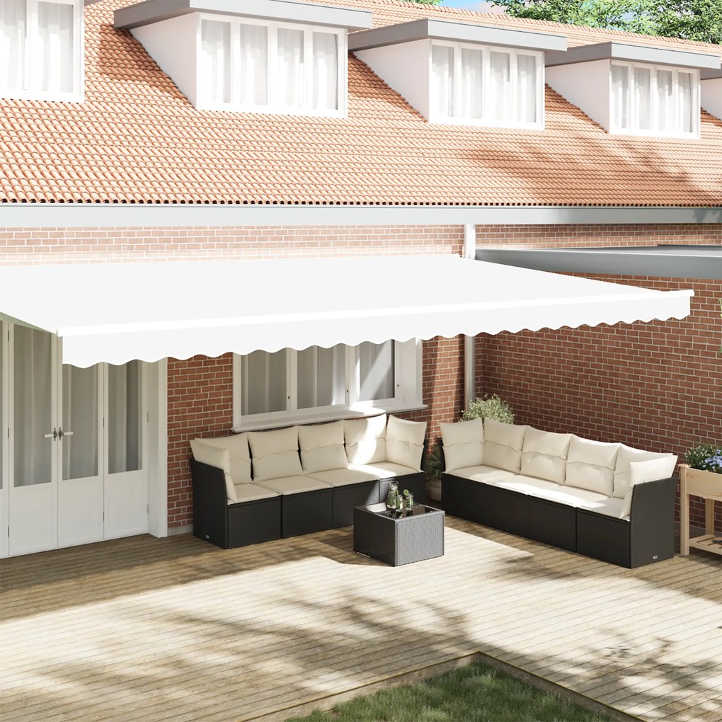 vidaXL Valance de Toldo para Estrutura de 6 m Branco 5.8x0.2 m