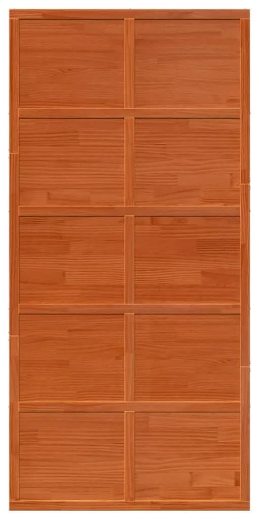 Porta de celeiro 100x208cm madeira de pinho maciça castanho mel