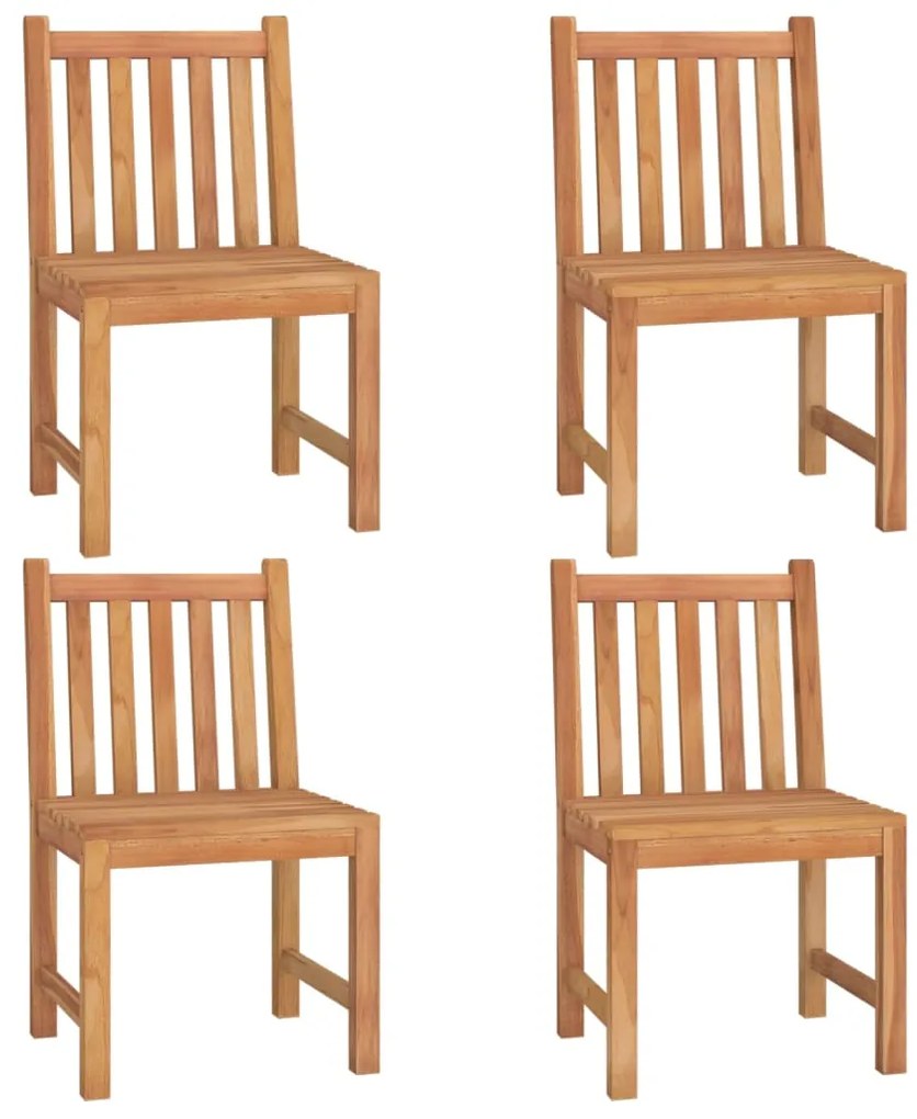 5 pcs conjunto de jantar p/ jardim madeira de teca maciça