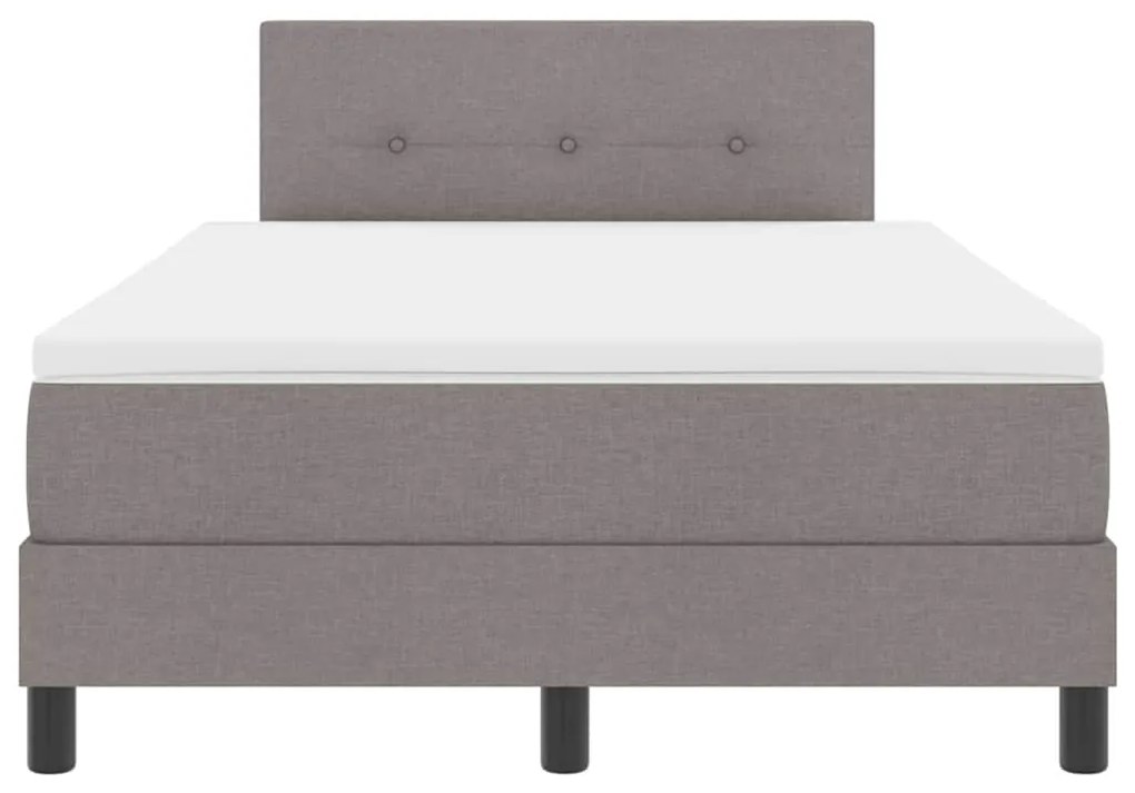 Cama Box com Colchão &amp; LED Taupe 120x200 cm em Tecido