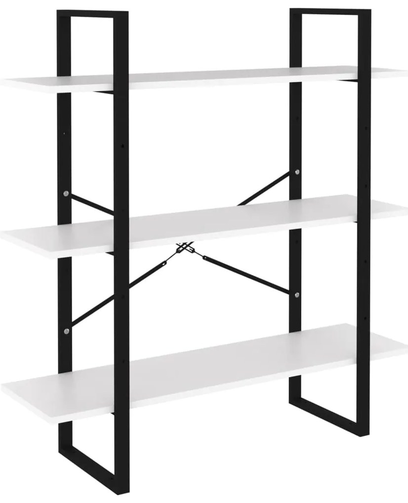 Estante com 5 prateleiras 100x30x175cm derivados madeira branco