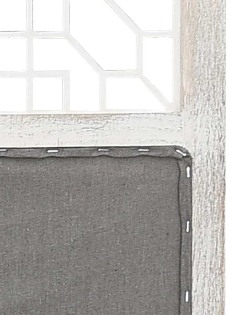 Biombo com 3 painéis 105x165 cm tecido cinzento