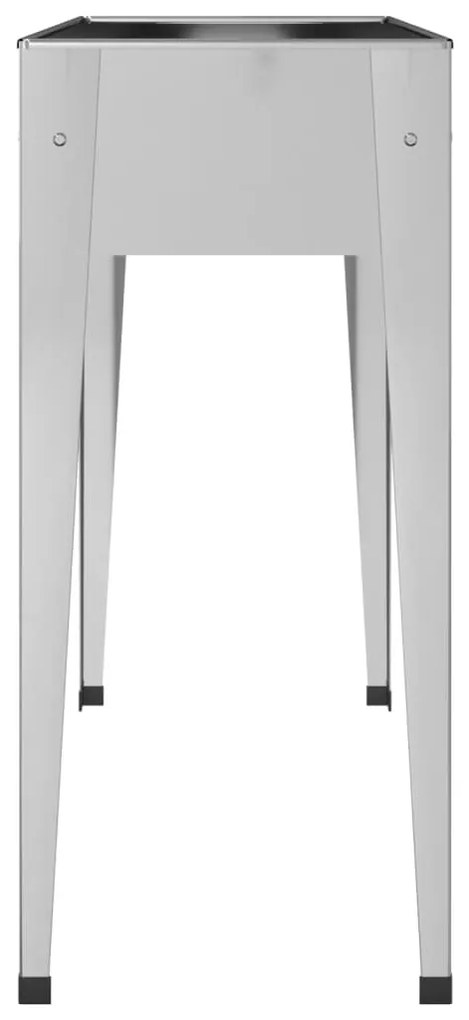 Vasos/floreiras de jardim 2 pcs aço galvanizado