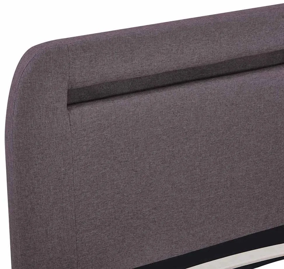 Estrutura de cama com LED sem colchão 150x200 cm tecido