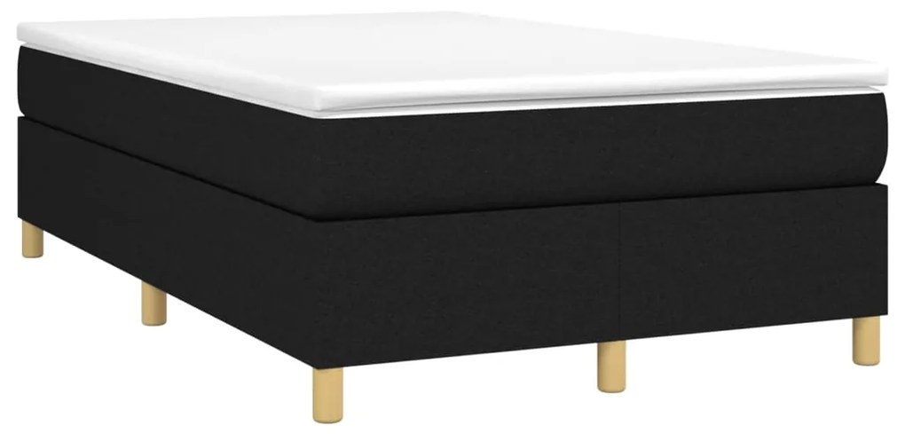 Estrutura de cama sem colchão 120x200 cm tecido preto