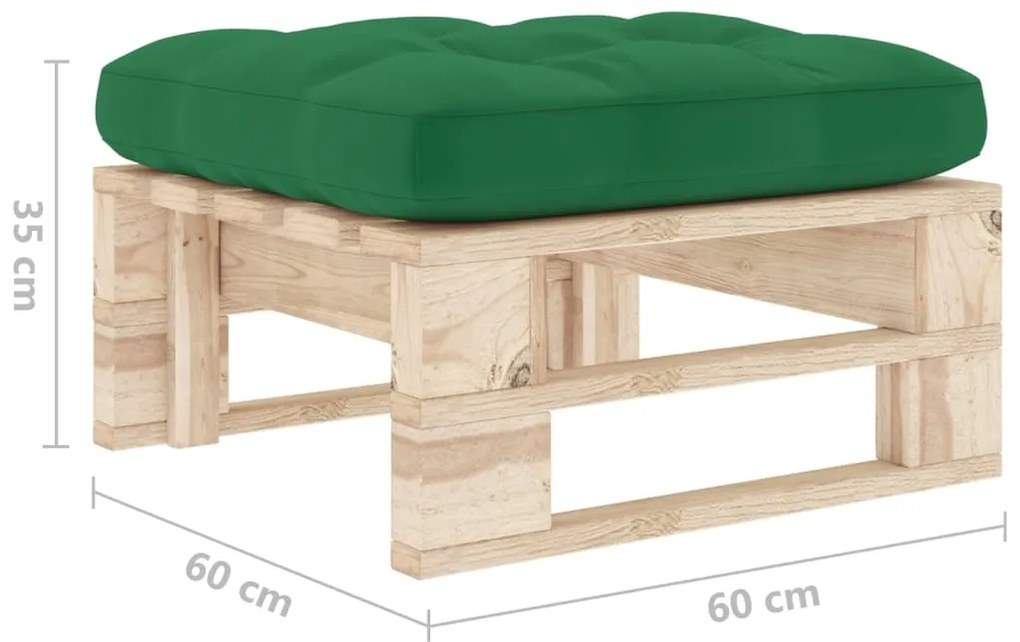 Otomana de paletes para jardim pinho impregnado