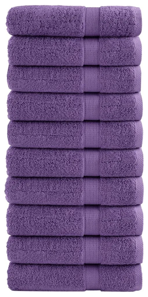 Toalhas de banho premium SOLUND 10 pcs 70x140 cm 600 gsm roxo