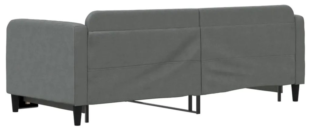 Sofá-cama com gavetão 80x200 cm tecido cinzento-escuro