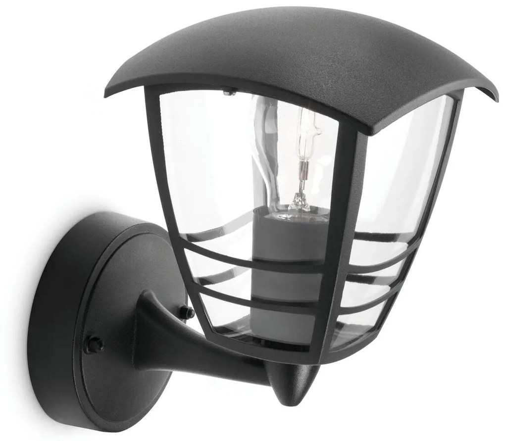 Luz de Parede Philips My Garden Creek Preto Alumínio A 60 W E27