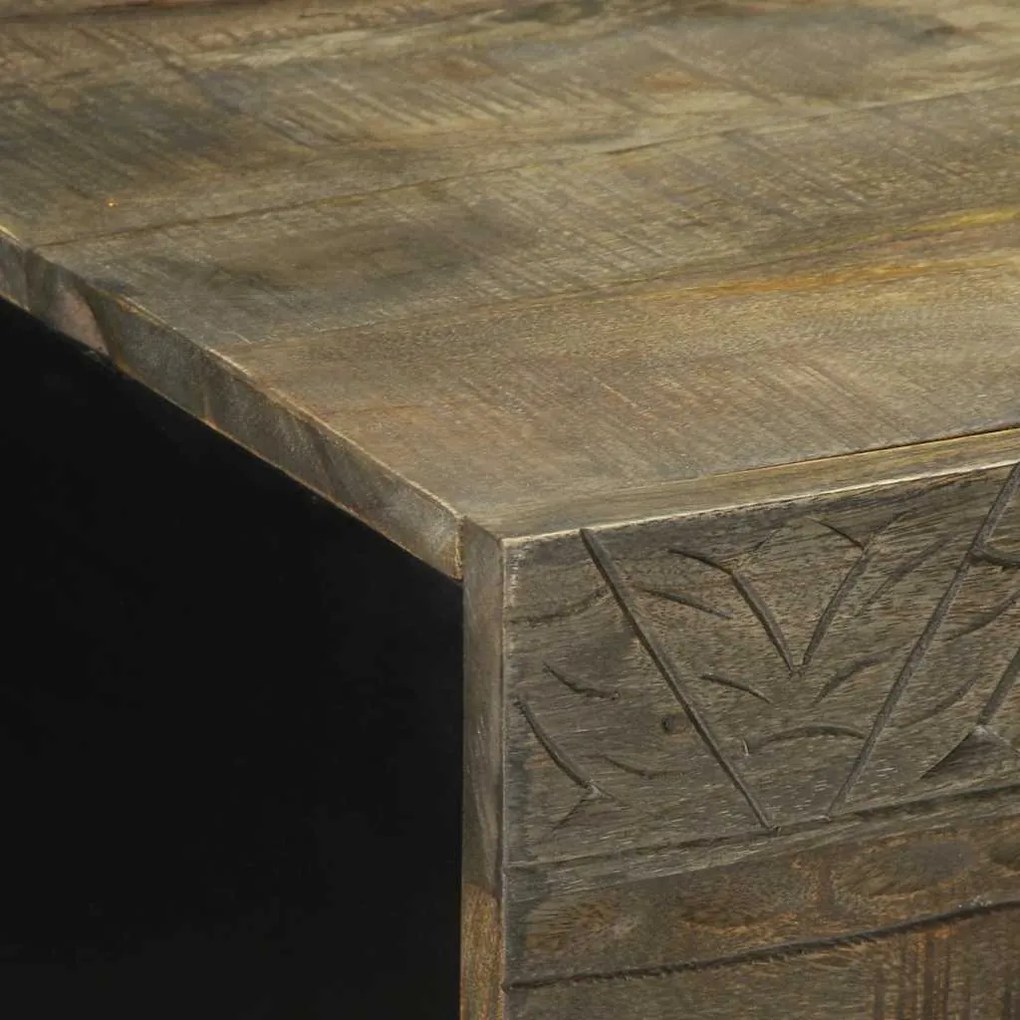 Mesa centro 100x54x40cm madeira mangueira maciça cinzento claro