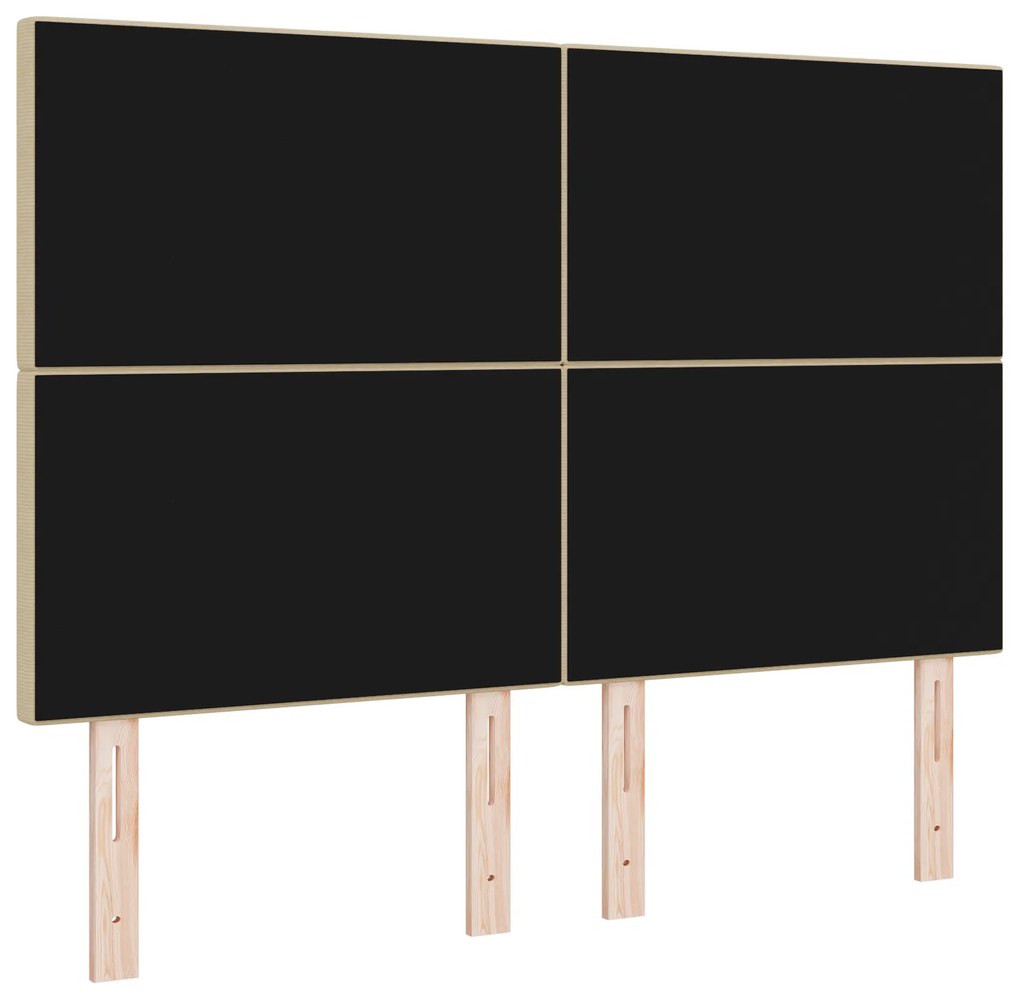 Cabeceira vidaXL Design Simples Verde Claro Cinza 160 cm Tecido de Vel