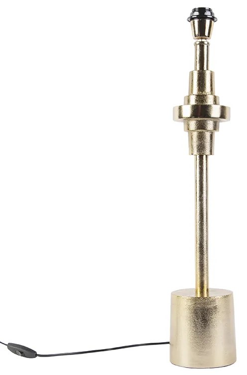 Candeeiro de mesa Art Deco dourado sem abajur - Diverso