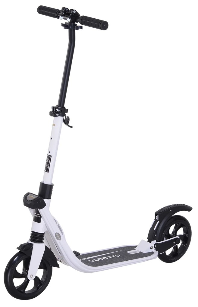 Trotinete Dobrável para Adultos e Crianças acima de 14 anos com Guiador Altura Ajustável Carga 100 kg 93.5x38x95-105 cm