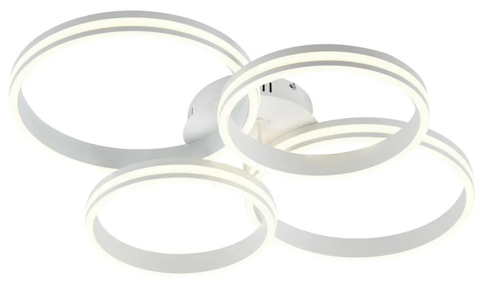 Plafon Branco Incl. LED Regulável em 3 Níveis 4-Luzes - Navara