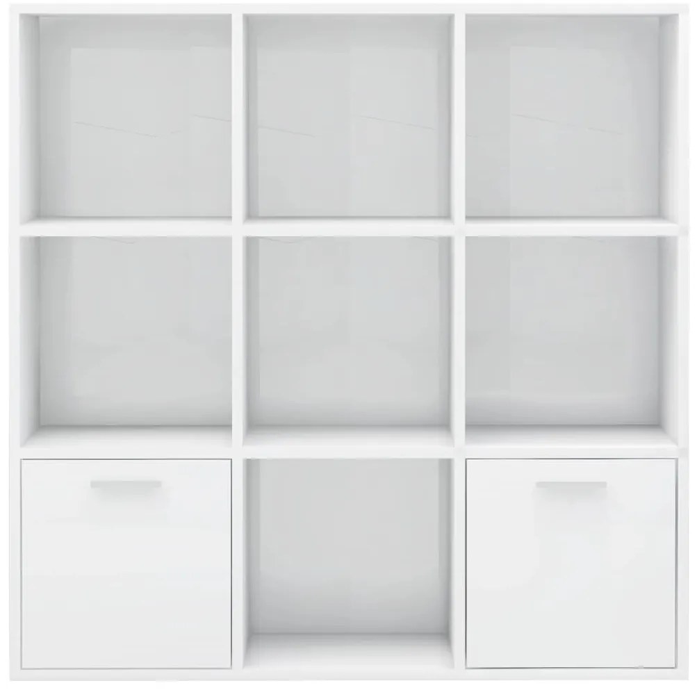 Estante 98x30x98 cm derivados de madeira branco brilhante