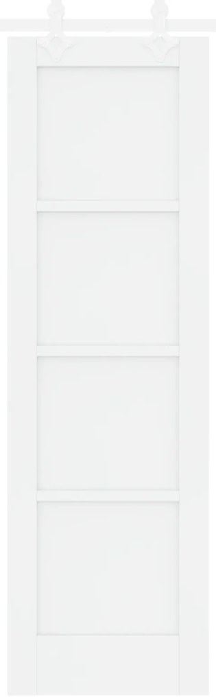Porta Deslizante vidaXL com Conjunto de Ferragens Branca 61x198,5 cm M