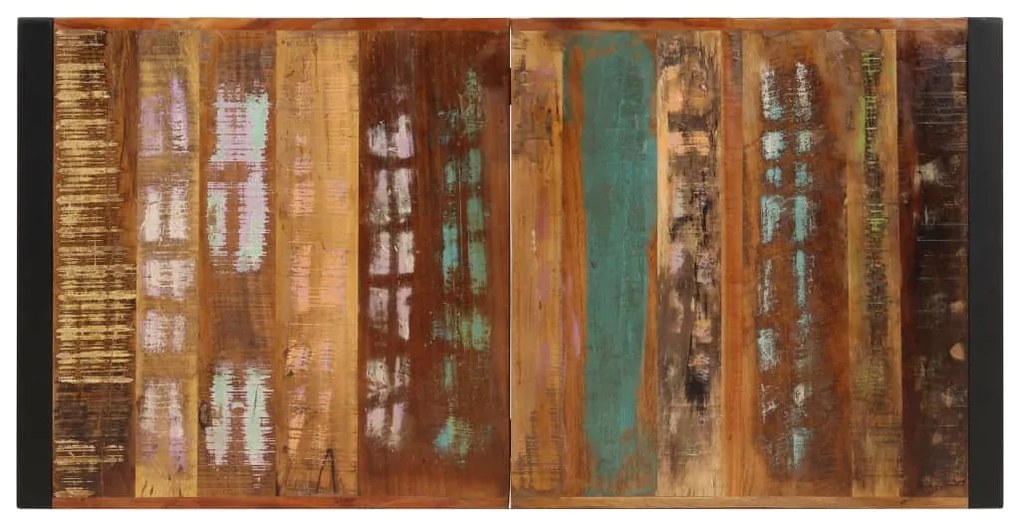 Mesa de jantar 140x70x75 cm madeira recuperada maciça