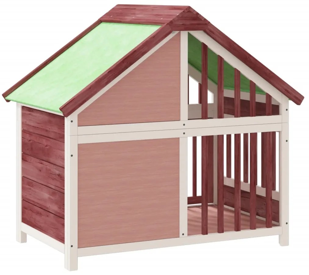Casota para cães 96x60,5x87 cm pinho maciço cor moca