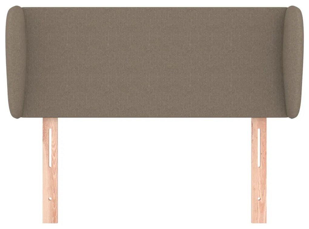 Cabeceira cama abas tecido 83x23x78/88 cm cinzento-acastanhado