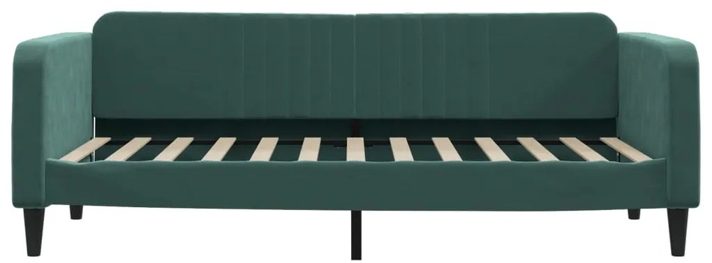 Sofá-cama 90x200 cm veludo verde-escuro