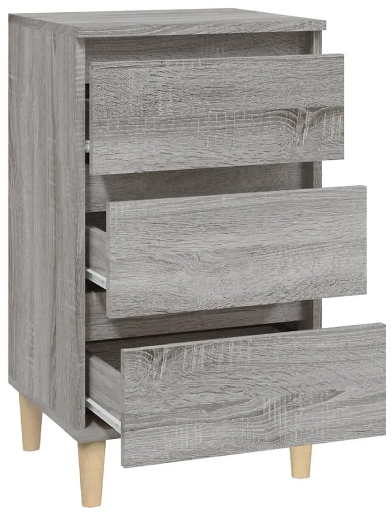Mesa de cabeceira 40x35x70 cm derivados madeira cinza sonoma