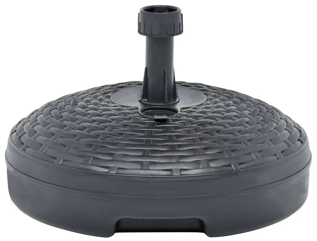 Base guarda-sol c/ areia/água 20 L plástico vime antracite