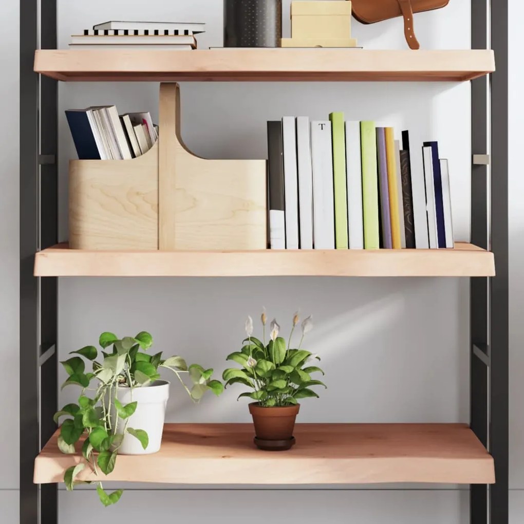 vidaXL Prateleira de parede 80x60x(2-6) cm carvalho maciço não tratado
