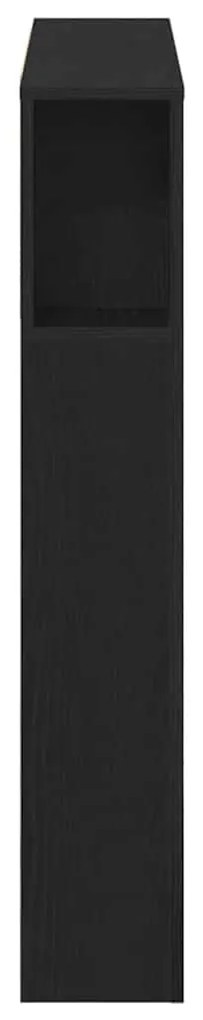Cabeceira de Armário vidaXL Carvalho Preto 200x18,5x104,5 cm