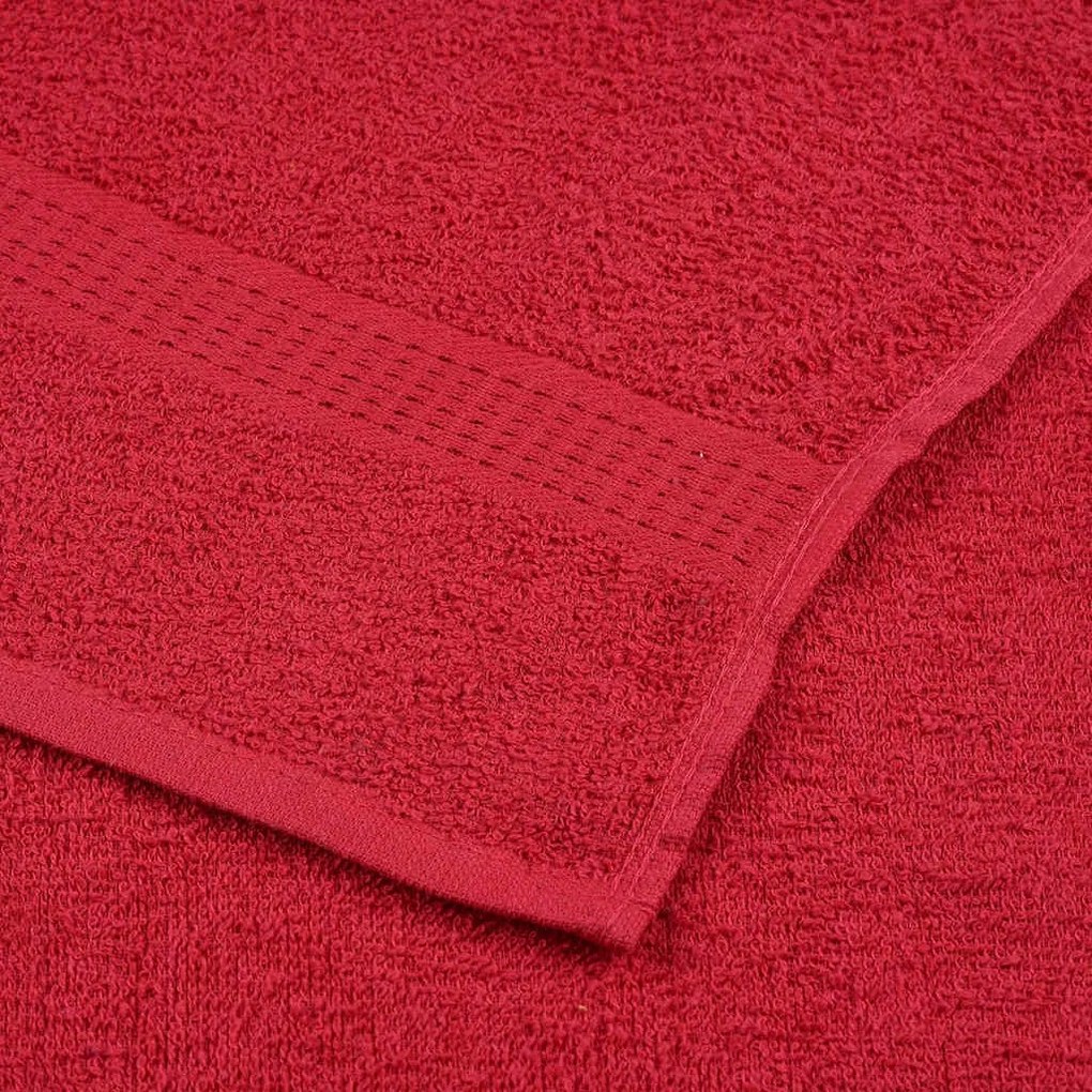 8pcs Conjunto toalhas banho 360 gsm 100% algodão vermelho