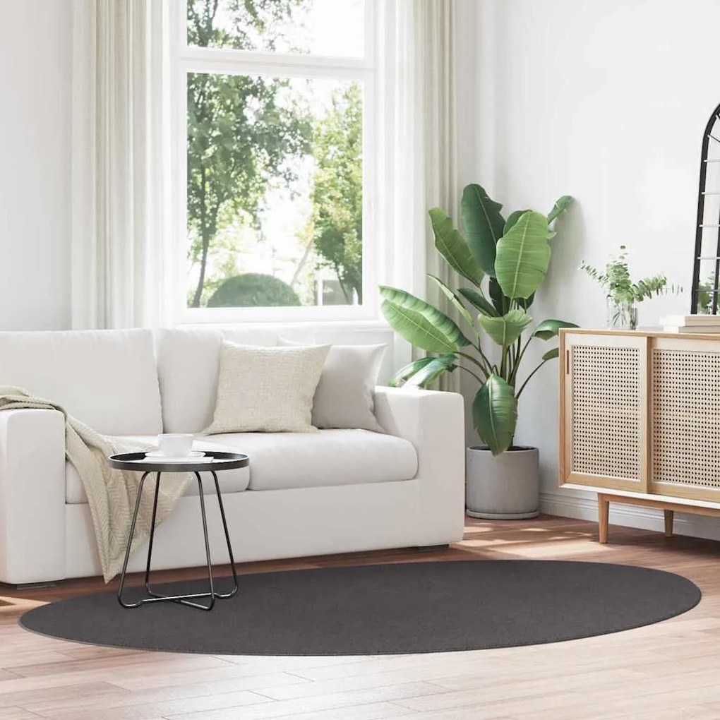 vidaXL Tapetes de área HUARTE Antracite 160 x 230 cm Poliéster