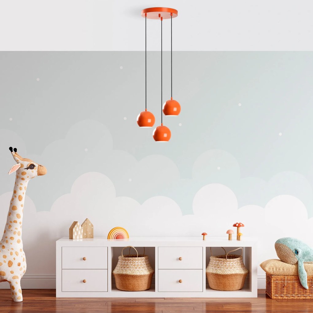 Candeeiro Suspenso Top – Laranja – Diâmetro 45 cm
