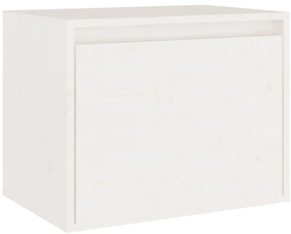 Móveis de TV 6 pcs madeira de pinho maciça branco