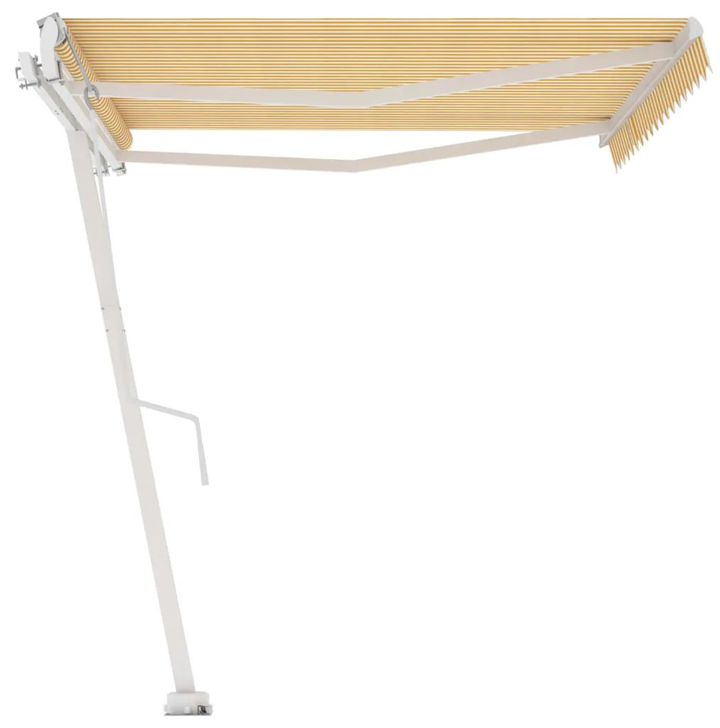 Toldo automático independente 400x300 cm amarelo e branco