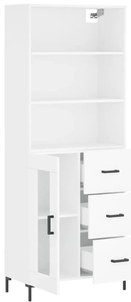 Armário alto 69,5x34x180 cm derivados de madeira branco