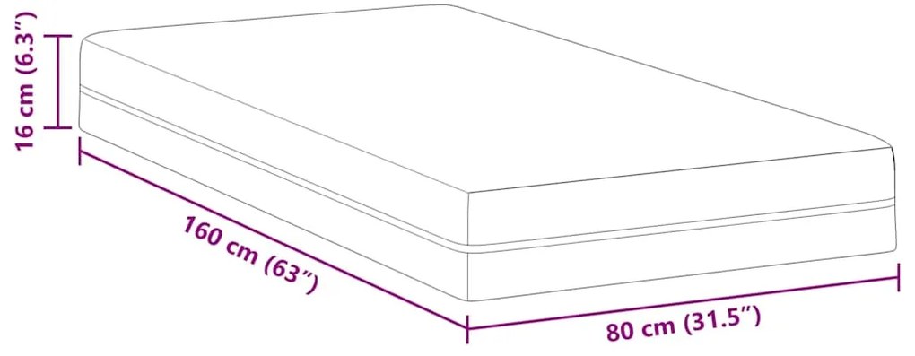 Colchões Branco, Cinza 80 x 160 cm