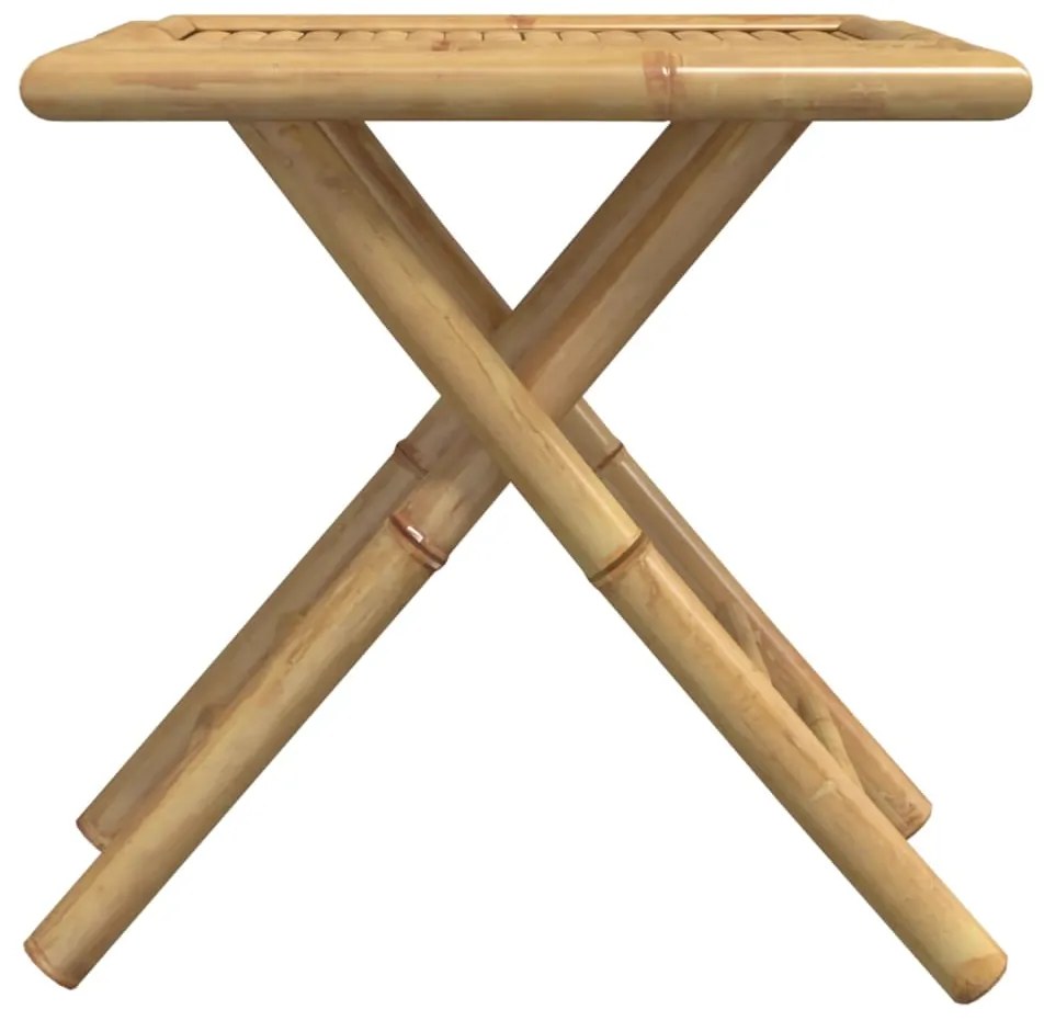 Mesa de jardim dobrável 45x45x45 cm bambu
