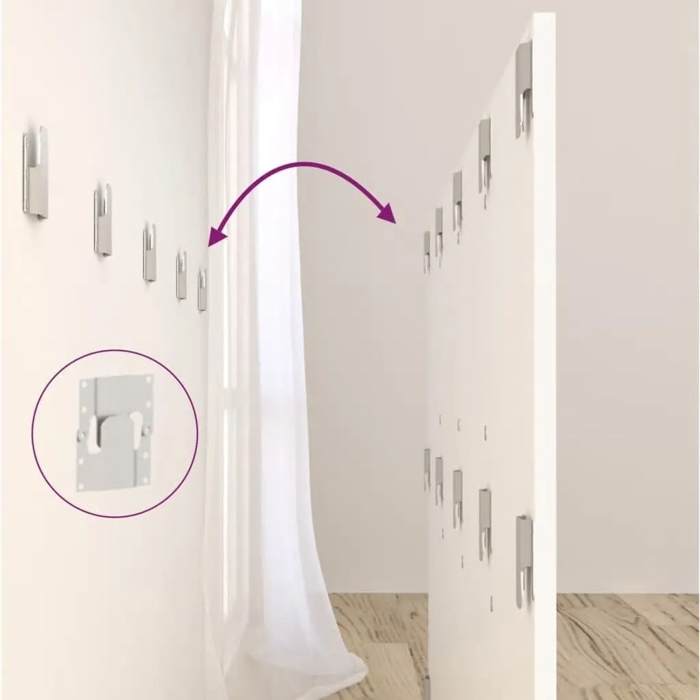 Cabeceira cama + armários madeira processada branco