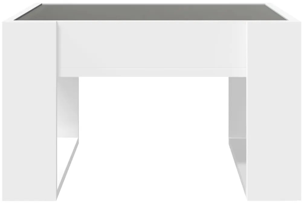 Mesa de centro luzes LED Infinity 50x53x30 cm branco