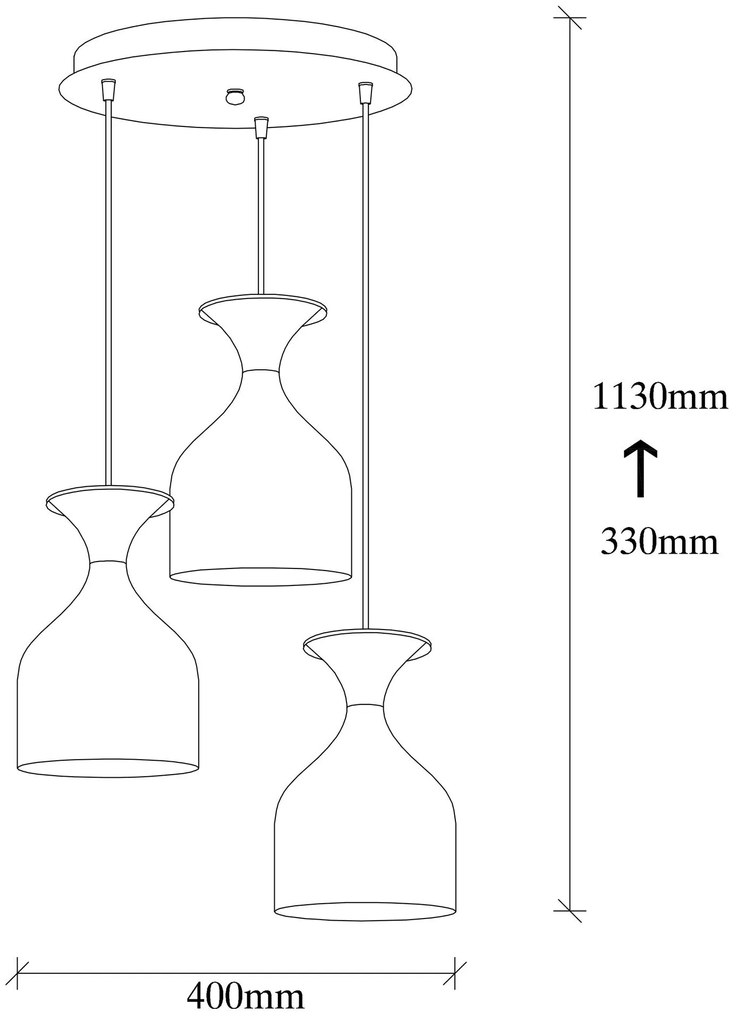Candeeiro de Teto Sivani – Branco e Dourado – Diâmetro 40 cm, Altura 1