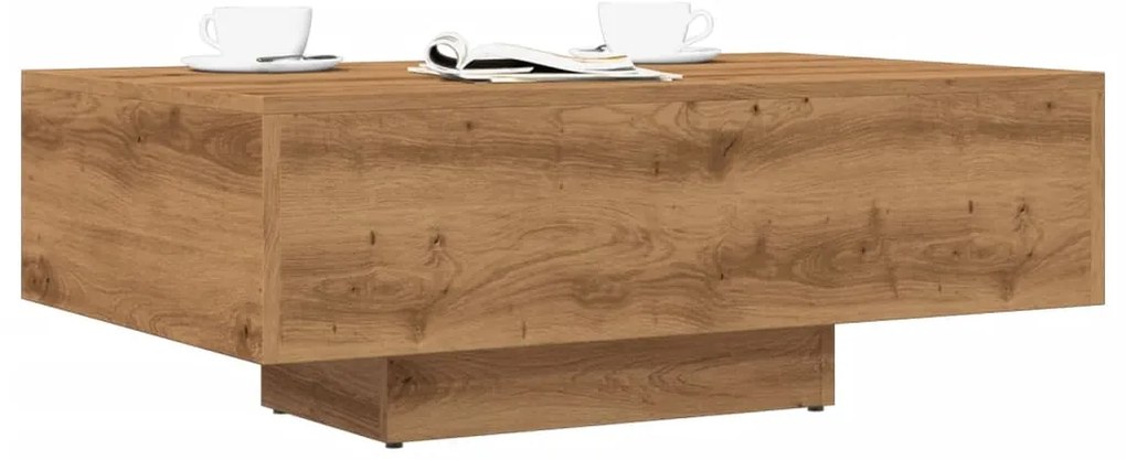 Mesa de centro 85x55x31 cm deriv. madeira carvalho artisiano
