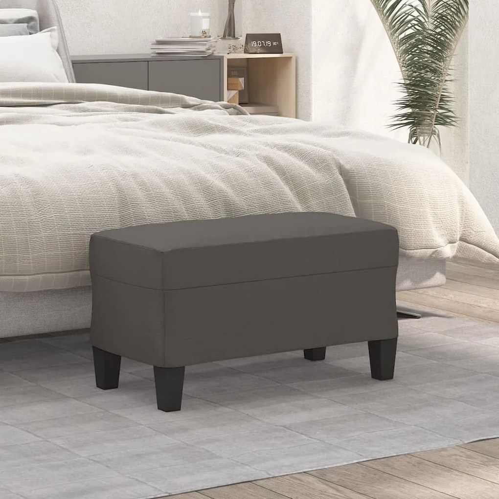 349442 vidaXL Banco 70x35x41 cm couro artificial cinza