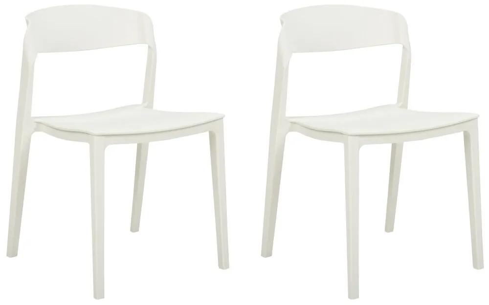 Conjunto de 2 cadeiras de jantar brancas SOMERS Beliani