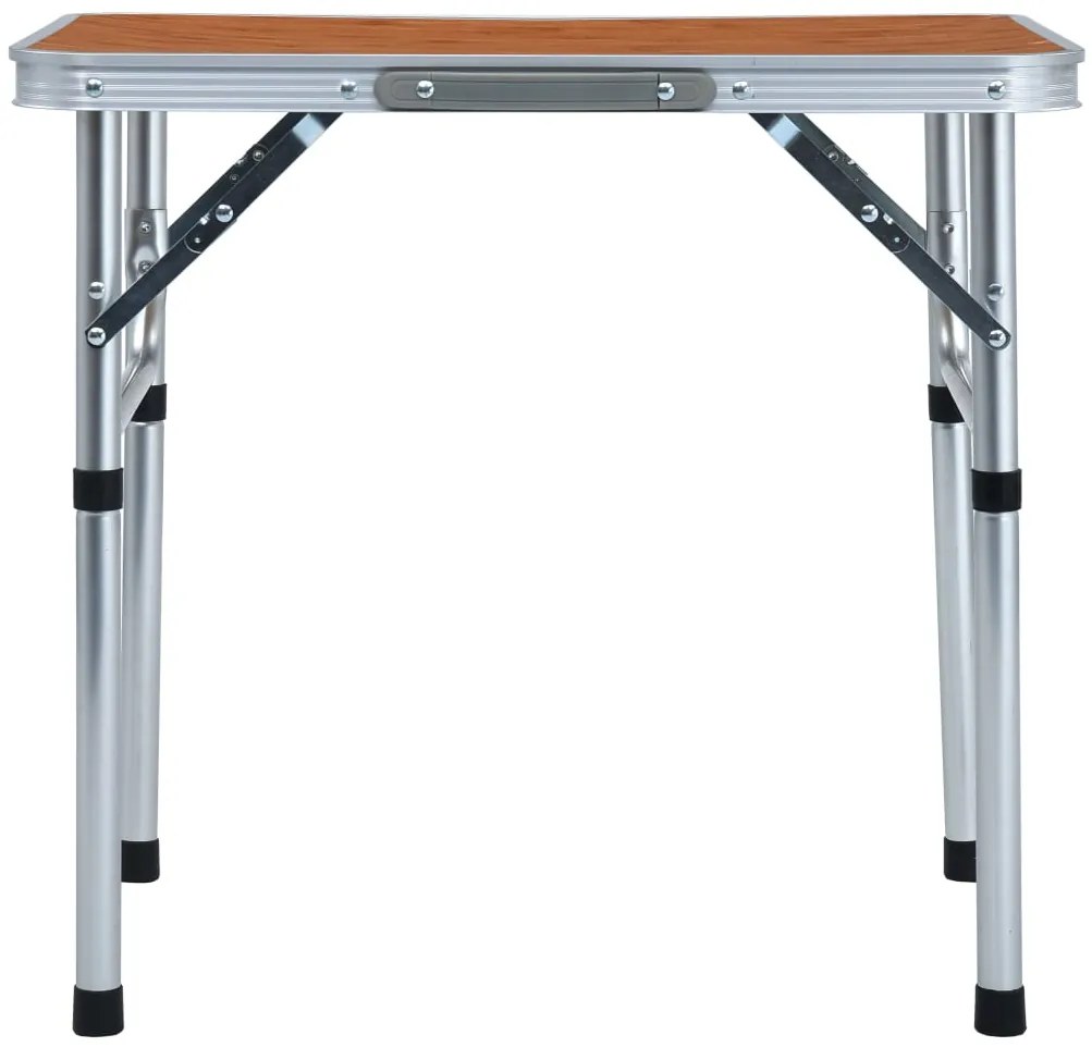 Mesa de campismo dobrável 60x45 cm alumínio