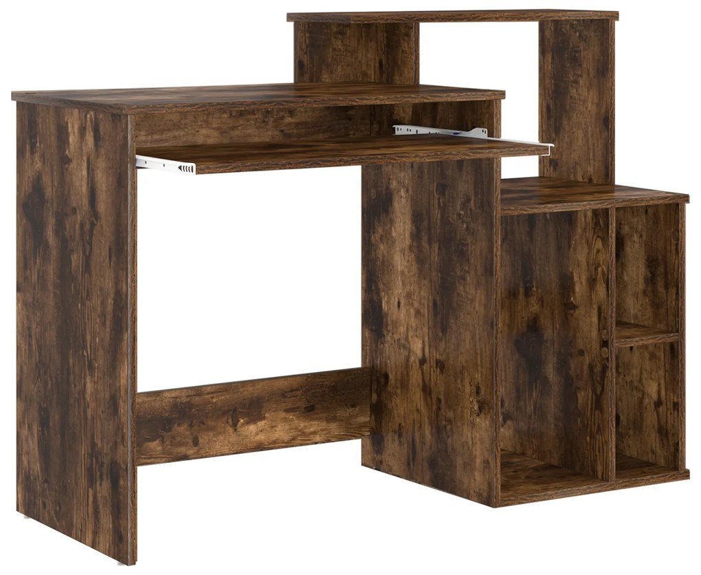 Mesa com Armazenamento Carvalho Fumado 120.5x44x88.5 cm Madeira Deriva
