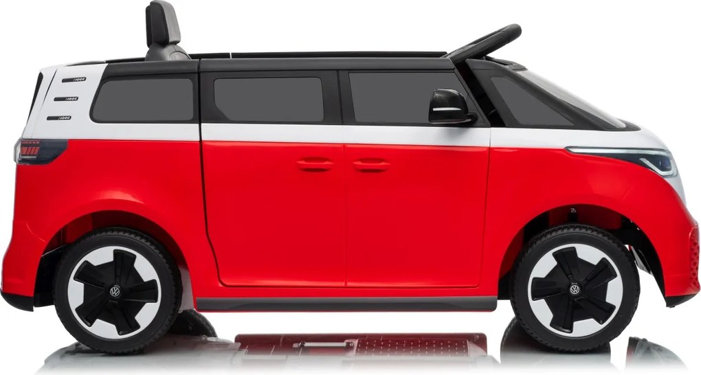 Carro elétrico para Crianças 12V Volkswagen ID BUZZ, Rodas Espuma EVA, assento couro ecológico Vermelha