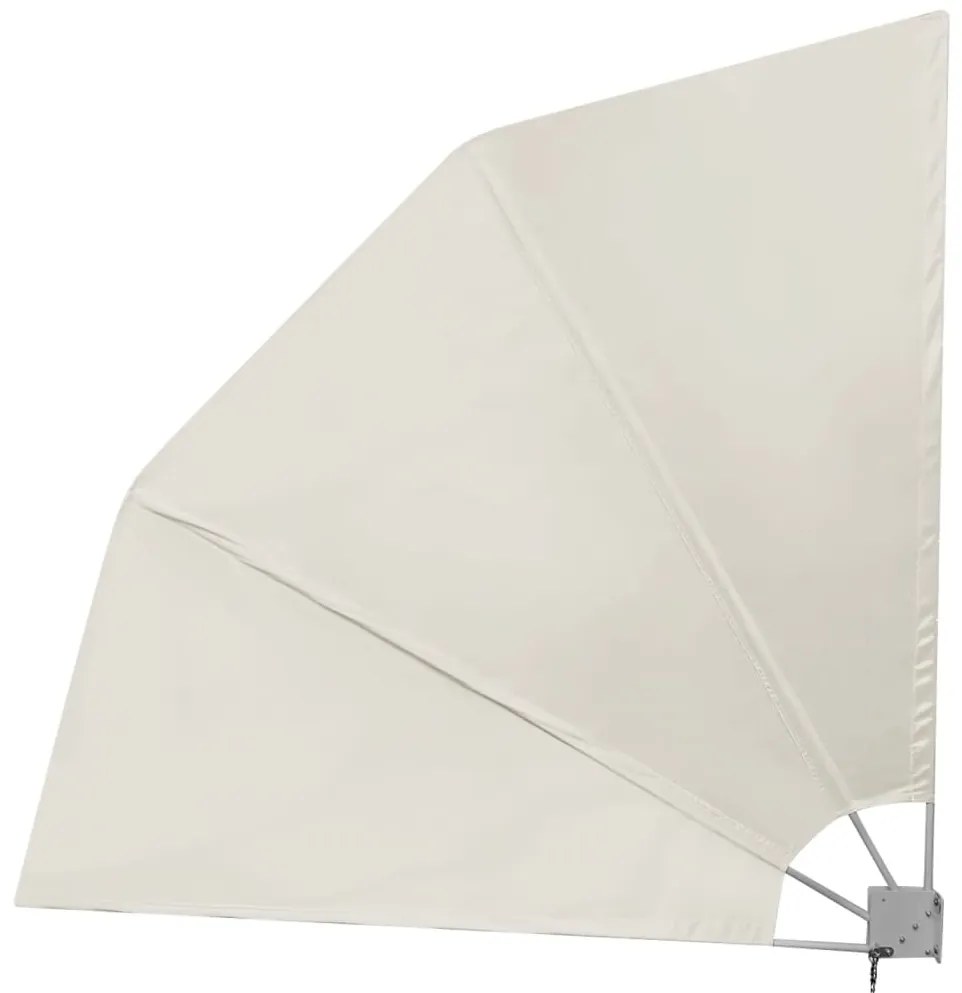 Toldo lateral dobrável para varanda 210x210 cm creme